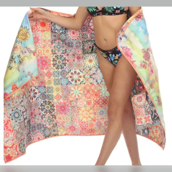 Johnny Was Multicolor Floral Wrap - Picture 3 of 11